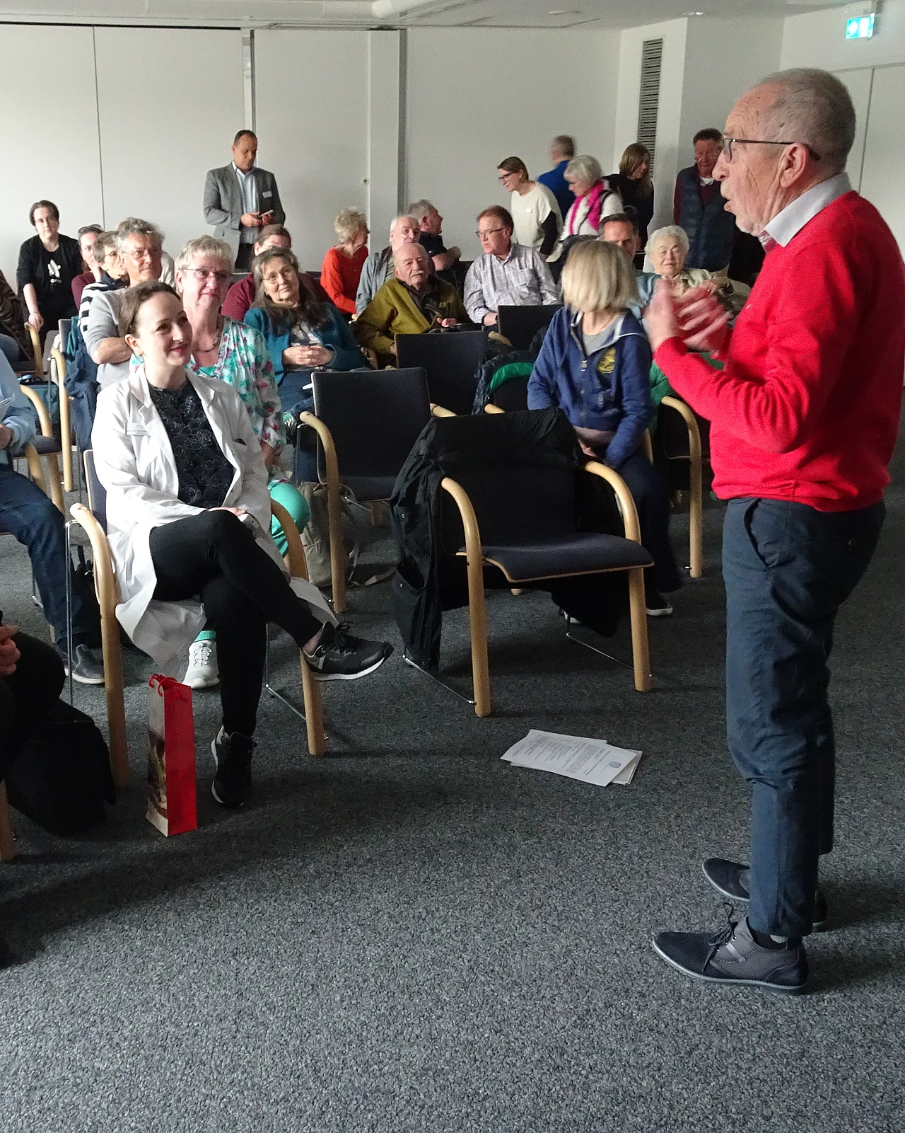 Im Gespräch: Prof. Dr. E. Grünig, PD Dr. E. Kayvanpour und D. Kulla