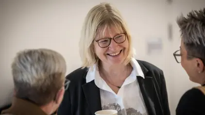Patiententreffen Homburg Juni 2023 Frau Prof. Dr. med. Wilkens im Gespräch.